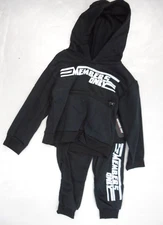 Boys Members Only $38 Black & White Hoodie & Sweat Pants 2PC. Set Sz 4-7