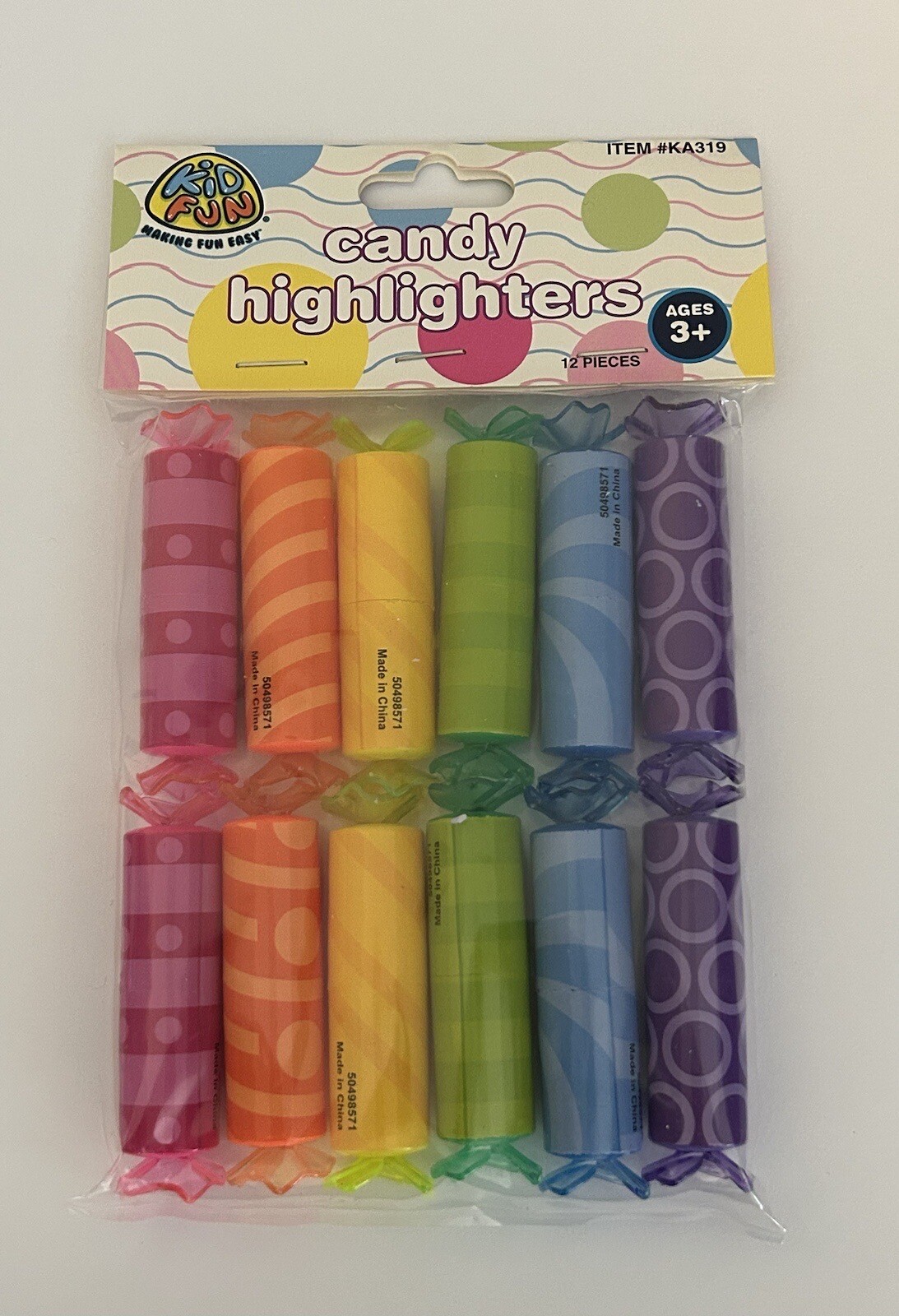 12 Scented Candy Highlighters Markers Bday Sweets Theme Party Goody Bag Favor 