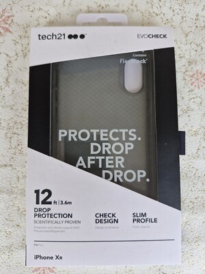 EvoCheck Tech21 Slim Phone Case for Apple iPhone XR Smoke Black (SUPM51109) NEW
