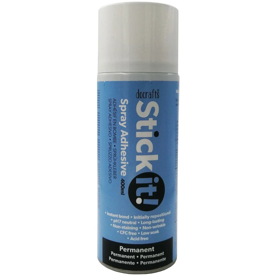 DoCrafts "Stick it" Spray Mount Adhesive - 400ml - Permanent or Repositionable