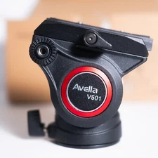 Avella Video Tripod Fluid Head with Quick Release Plate, Lightweight Heavy Du...