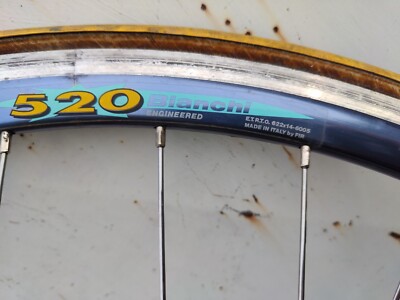ROUE ARRIÈRE BIANCHI NTH 520 Campagnolo Mirage 8v Velo Route Vintage Rear Wheel EUR 129,90 - FR