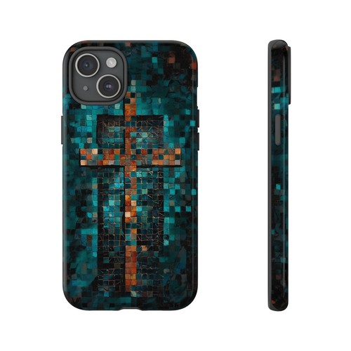 Phone Ink - Tough Case for iPhone Galaxy Pixel - Mosaic Christian Cross - 第 17/181 張圖片