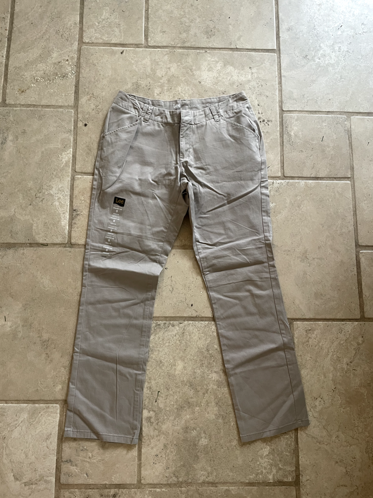 Lee NEW Essential Chino Straight Leg Spring Pants Khaki Tan Size 8 (box 74)  | eBay