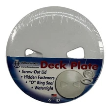 T-H Marine 6" Sure-Seal Screw Twist-Out Low Profile Deck Plate DPSLP-6-2-DP