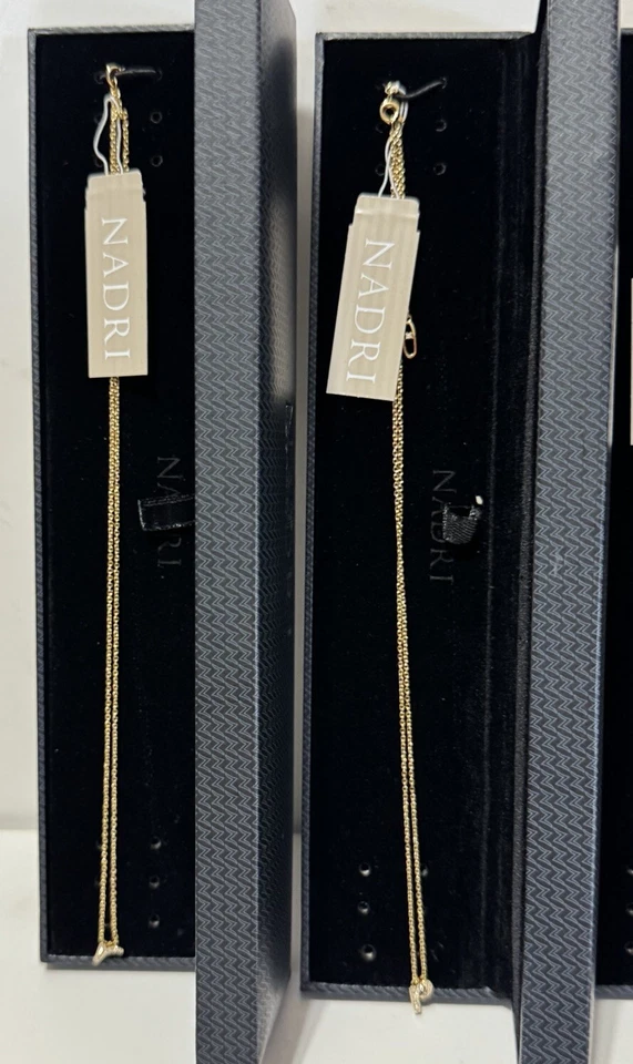 NADRI CZ Inicial Colgante Tono Oro Collar 16" Lote 10 (S-B-C-G-J-L-H-K-T-M) Foto 2 de 4