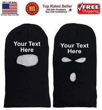 Personalized Custom Text Embroidered 1 Hole 3 Hole Face Ski Mask Balaclava