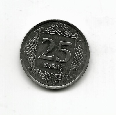World Coins - Turkey 25 Kurus 2011 Coin KM# 1242