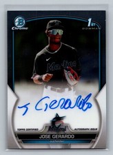 2023 Bowman Chrome #CPA-JG Jose Gerardo Chrome Prospect Auto Miami Marlins