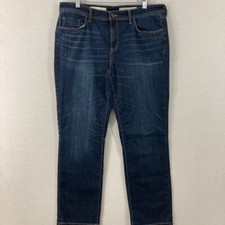 Pilcro Women's Blue Medium Wash Hyphen Straight Leg Jeans size 32