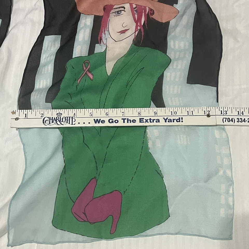 Bufanda de seda ligera con estampado de cáncer de mama Symphony Designs para mujer Foto 4 de 4