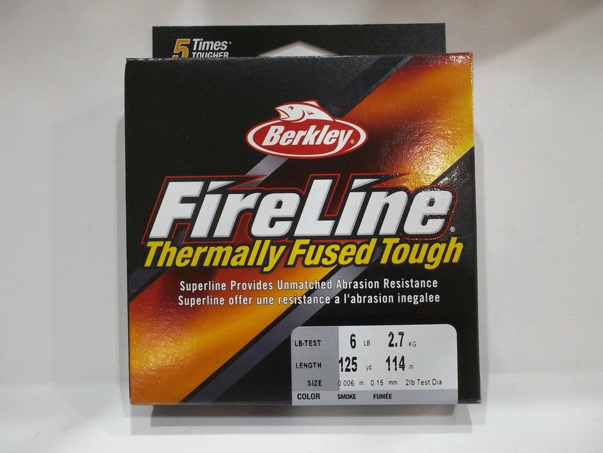 Berkley Fireline Thermally Fused Tough 125 yards Smoke Choose your line  weight