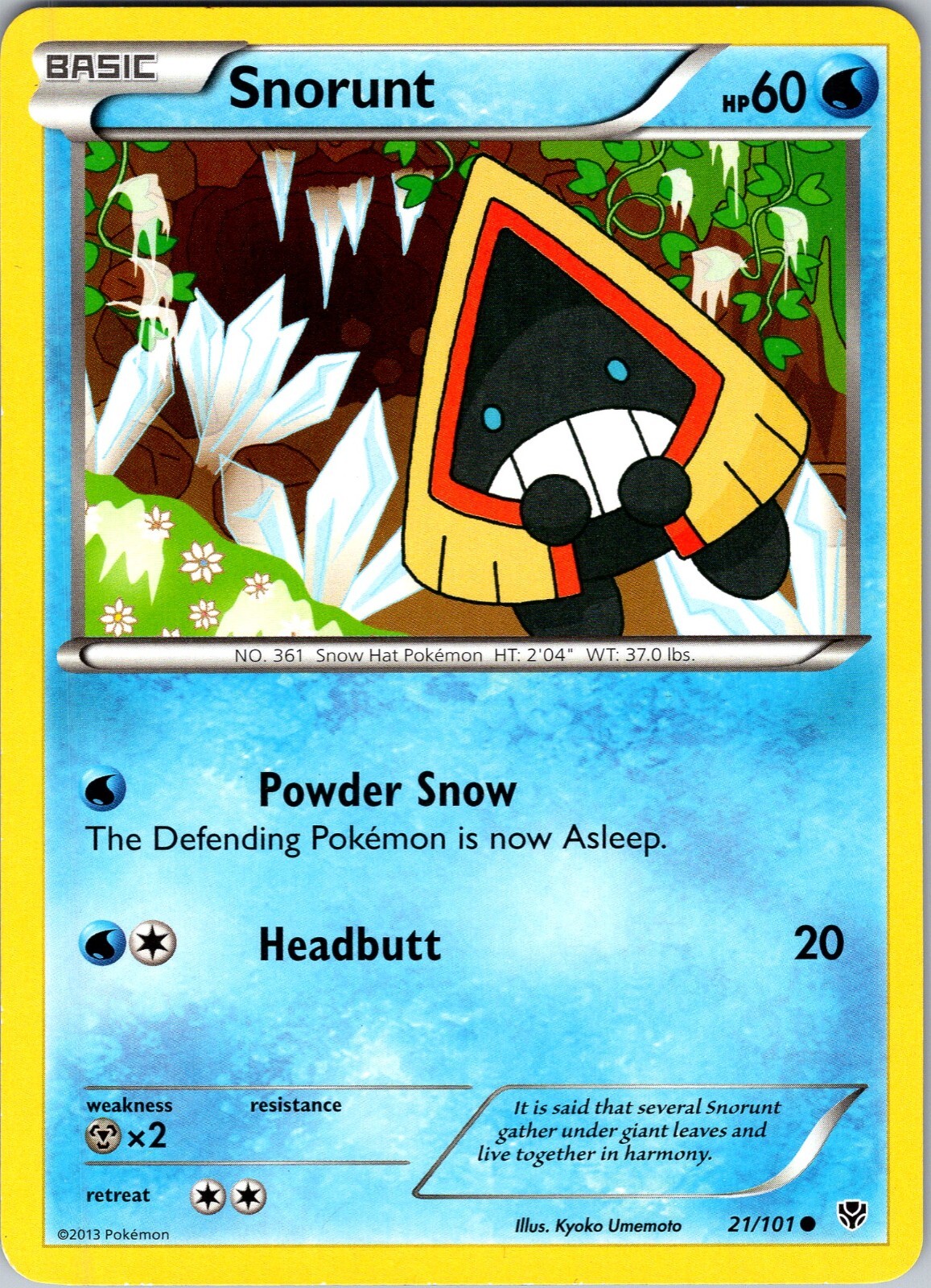 Pokemon TCG Snorunt B&W Plasma Blast 21/101 Regular Common Card NM