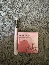 Mally Soft As Silk Powder Foundation RICH 0.28 oz. / 8g Full Size With Brush