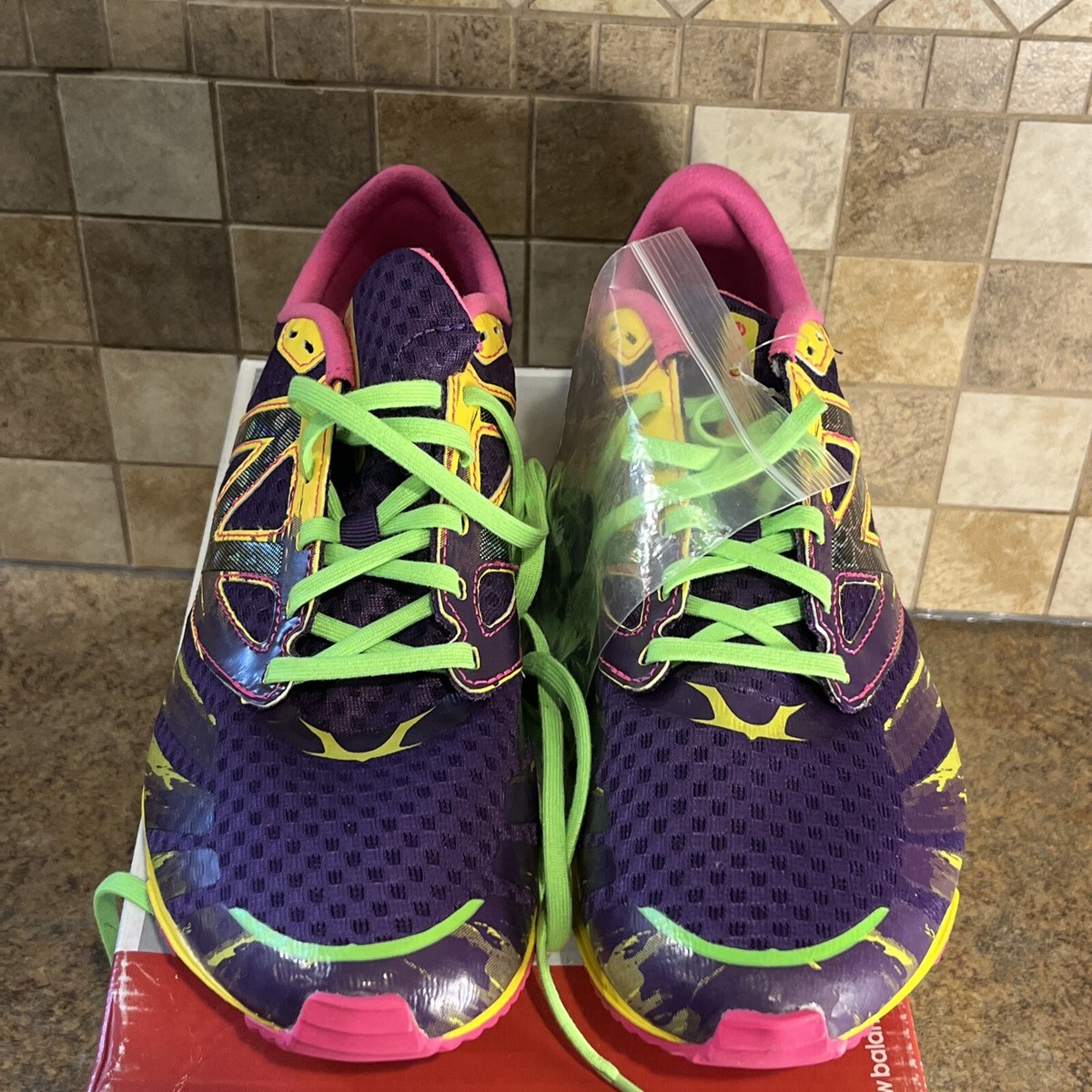 New Balance Neon Yellow & Purple Running Shoes New Balance 110 Running Shoes Purple Yellow Women main image 4