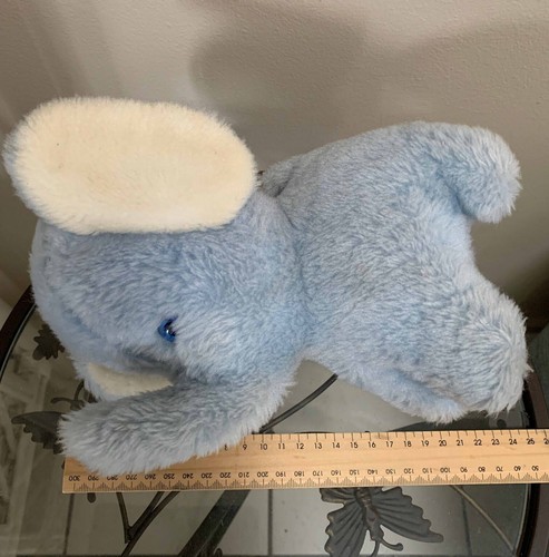 Jakas Toys - Rare 1960s Vintage Light Blue Elephant Plush Soft Toy 25cm - Picture 7 of 7