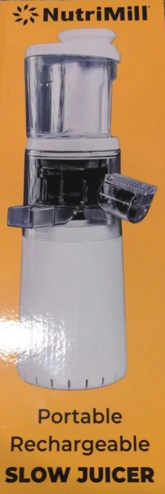 NutriMill Portable Rechargeable Slow Juicer - NEW - 720400
