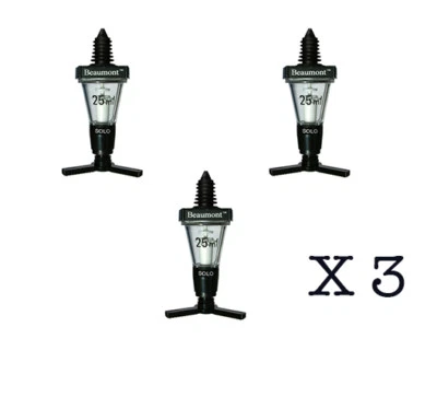 3 x Spirit Optic Measure Measures Either 25ml 35ml 50ml Solo Pub Bar Beaumont