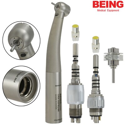 BEING Dental Fiber Optic LED Handpiece Turbine KAVO Multiflex Coupling 6 Hole M4