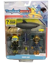 Roblox DevSeries SHARK BITE 2: SHARK CAGE Figure Set W/Exclusive Virtual Code