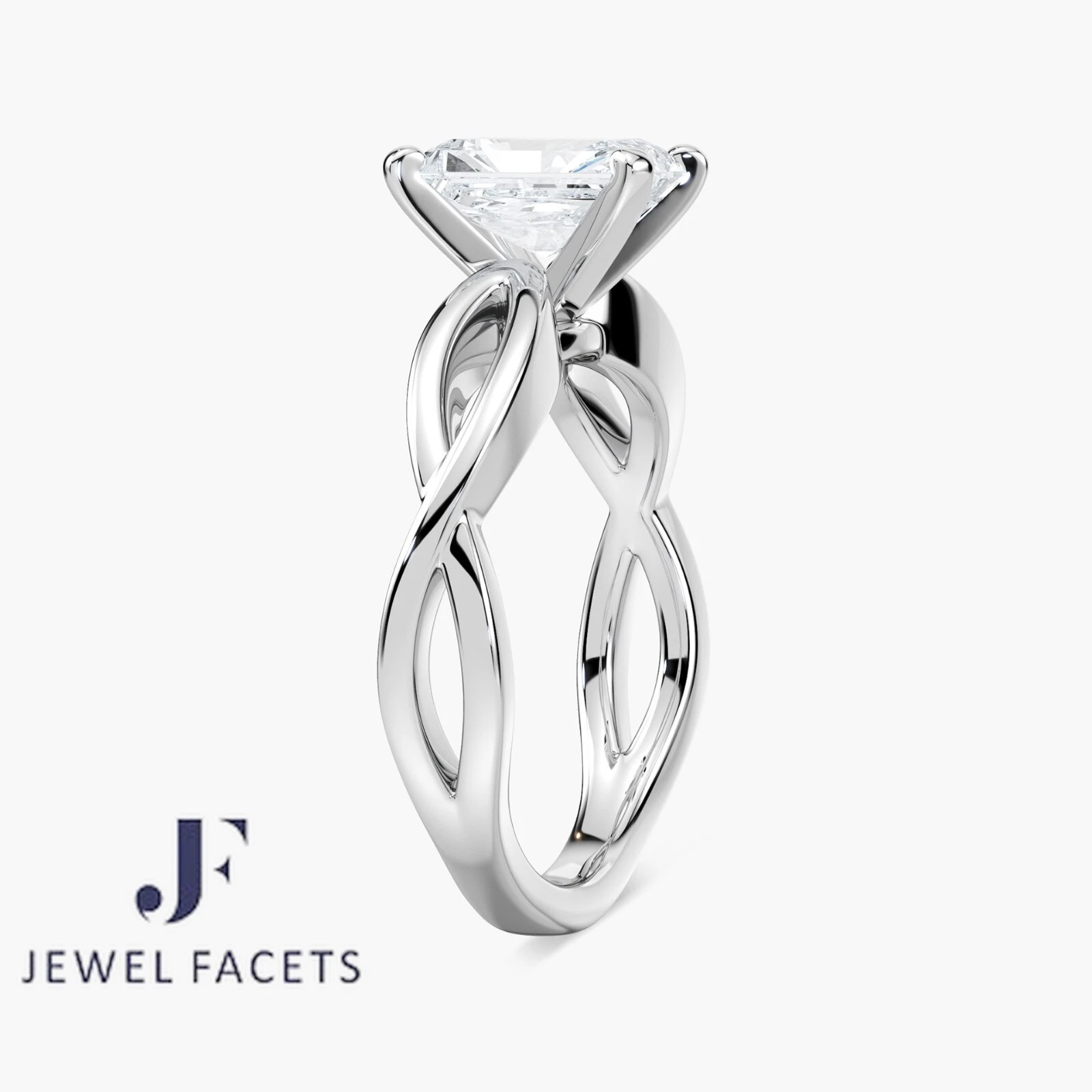 1.51 Ct F VS Radiant Diamond Engagement Ring IGI Certified Lab Grown 14k Gold image-3