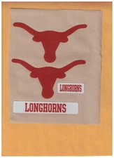 TEXAS LONGHORNS FULL SIZE FOOTBALL HELMET DECALS WITH BUMPER & BIG BUMPER