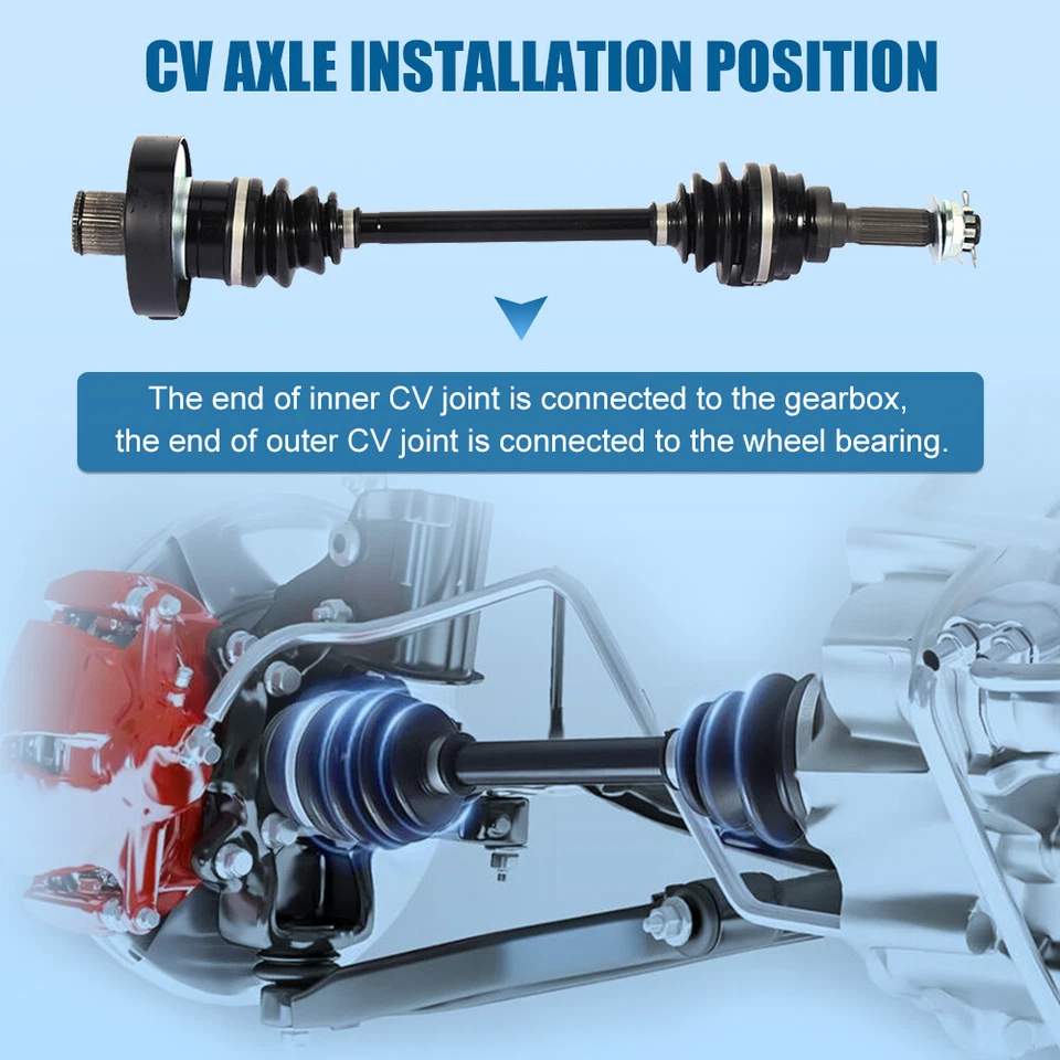 Par de ejes de transmisión eje CV trasero izquierdo derecho para Suzuki King Quad 500/750 2011-18 Foto 4 de 4