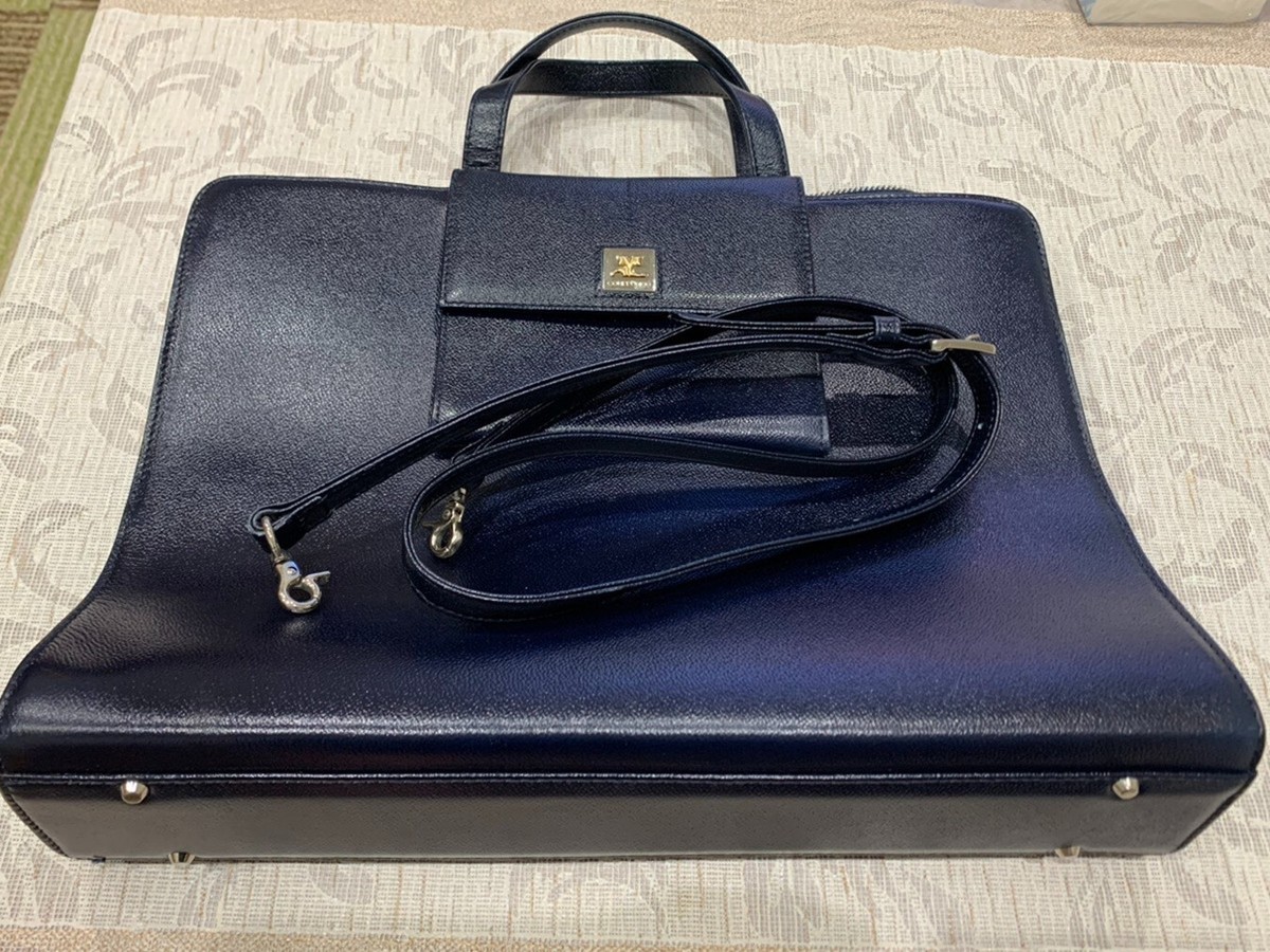 Courreges navy 2way Shoulder Hand bag with strap | eBay