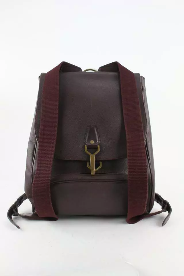 Louis Vuitton Burgundy Taiga Leather Cassiar Backpack 12lv1101