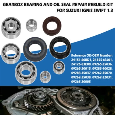 EV-AUTO Gearbox Bearing and Oil Seal Repair Kit for Suzuki Swift & Ignis 1.3 2000-2010