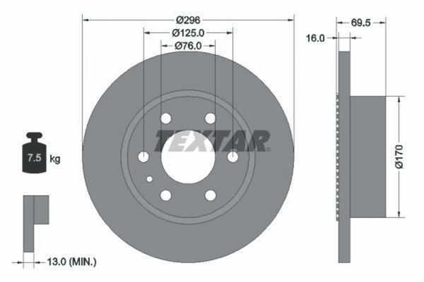 2X Bremsscheibe Hinterachse FüR Iveco Daily IV Pritsche/Fahrgestell Bus V-image