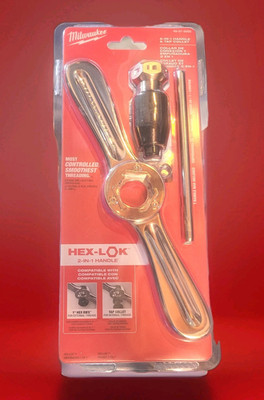 Milwaukee Hex-LOK 2-in-1 Tap & Die Handle Metal Silver Black 3-Piece Set