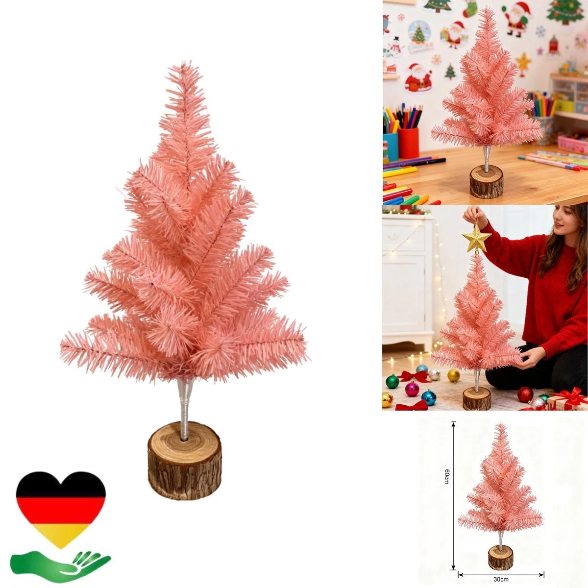 Knstlicher Mini Tannenbaum 10/15/20cm  9 Stck Kleine Weihnachtsbume Mit  Schnee Deko