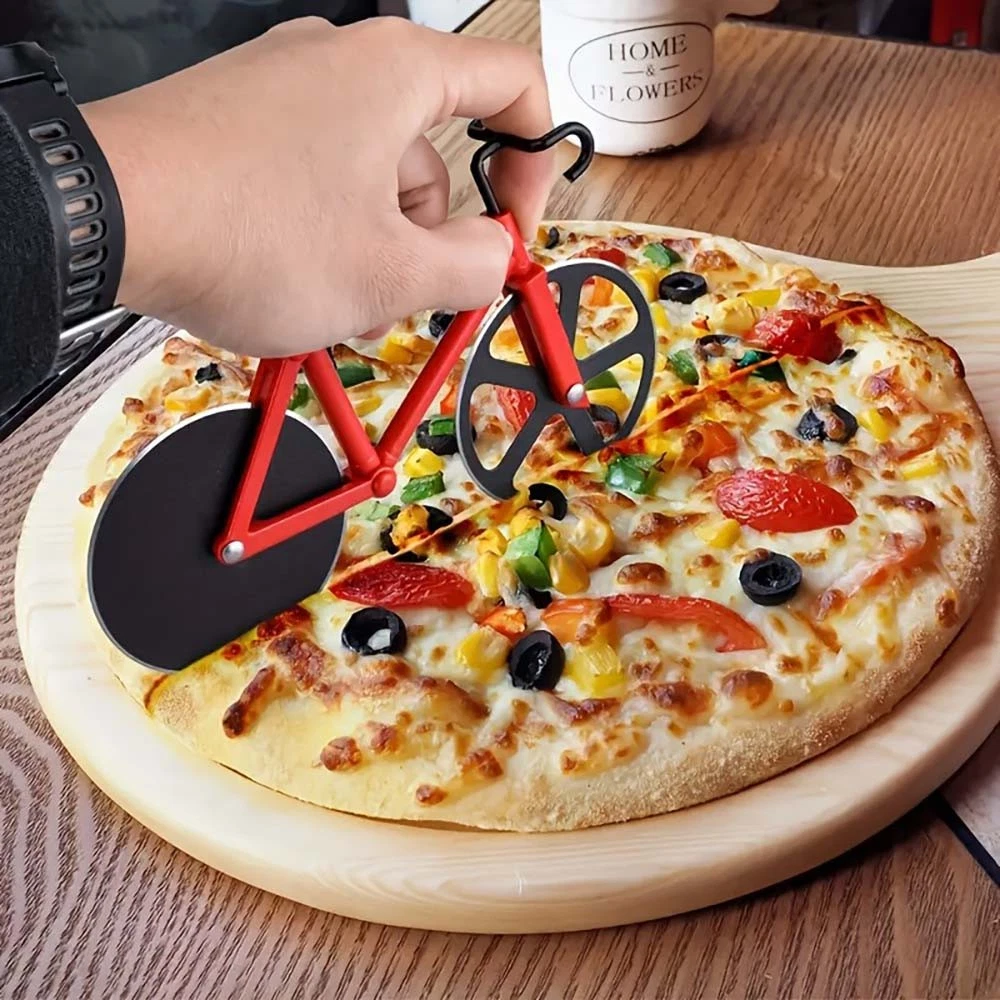 Lightweight Durable Stylish Compact High-Performance Bicycle-Shaped Pizza Cutter