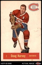 1957 Parkhurst #1 Doug Harvey Canadiens 1.5 - FAIR
