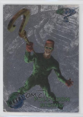 1995 Fleer Metal Batman Forever Silver Flasher Riddler Full Loon Rising #18 te2