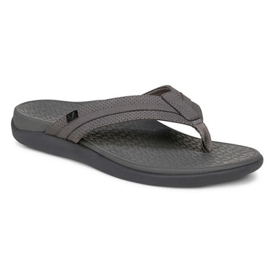 VIONICS Men's Tide II Toe Post Sandal - Charcoal NEW