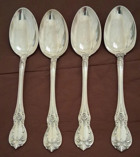 4 Old Master By Towle Sterling Silver Tea Spoons 6"