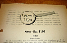 Werkstattinformation Reparaturanleitung Typen Steyr FIAT 1100