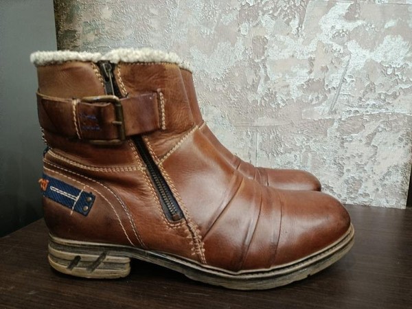 Men Bugatti Boots Brown Leather 44 #6AXL