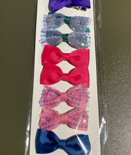 5x Set Multi-Color Sequin  Grosgrain Ribbon Mini Hair Bows