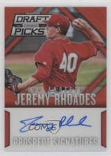 2014 Prizm Perennial Draft Picks Prospect Signatures Red Jeremy Rhoades Auto 0a7