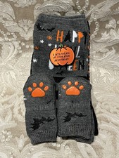 NWT Happy Halloween "Howloween" Pet And Owner 2 Pair Socks Size 5-10 And A Pet