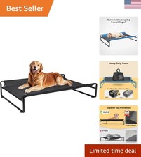 Lightweight Elevated Dog Bed with Slope Headrest - Perfect for Large Dogs