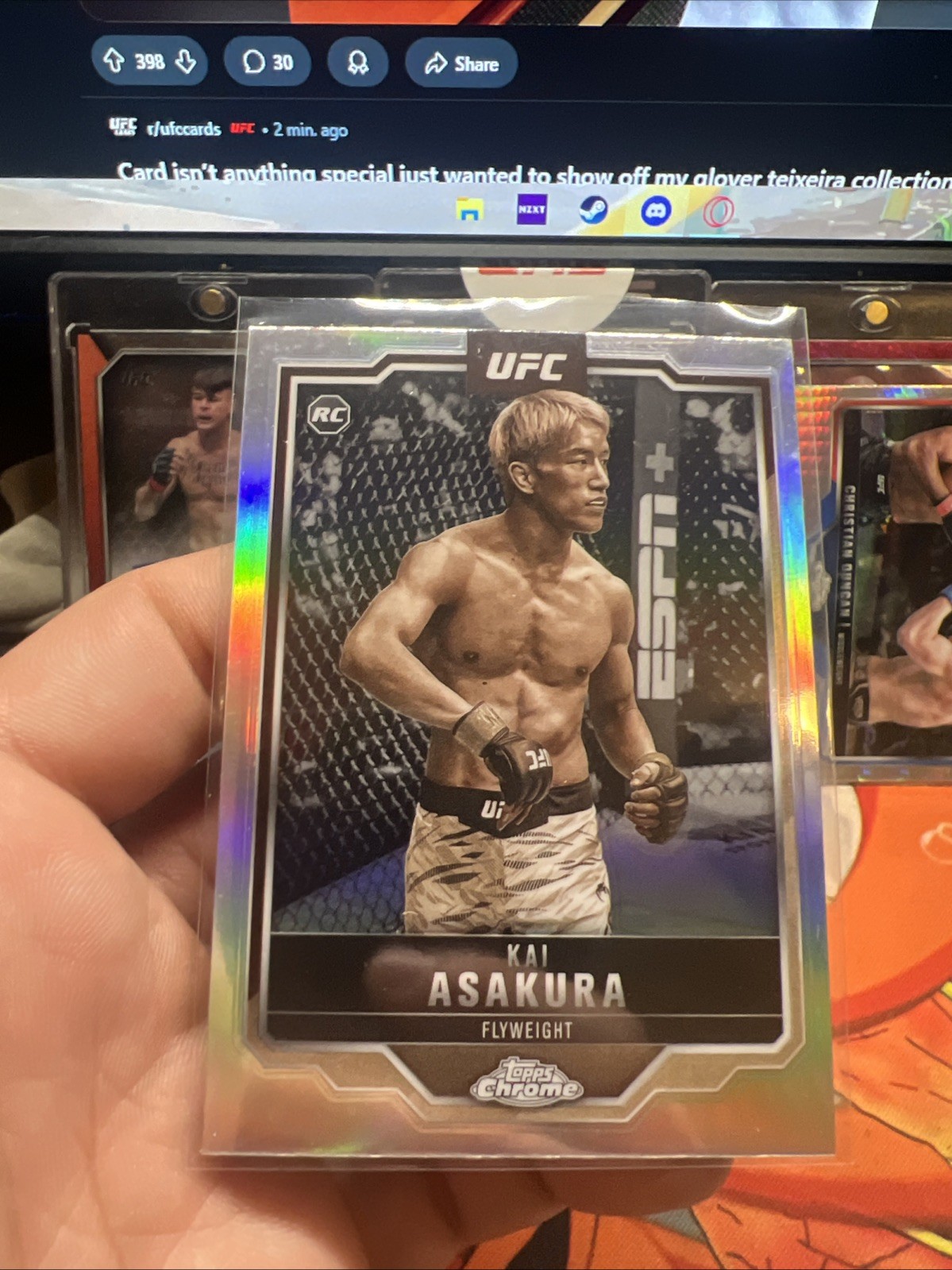 2025 Topps Chrome UFC - Kai Asakura #161 Sepia Refractor (RC)