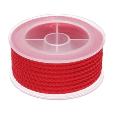 Nylon Thread Twine Beading Cord, 13ft Bracelets String Cord Rope, Bright Red