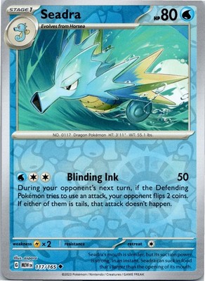 Seadra Uncommon SV: Scarlet & Violet 151 117/165 MP
