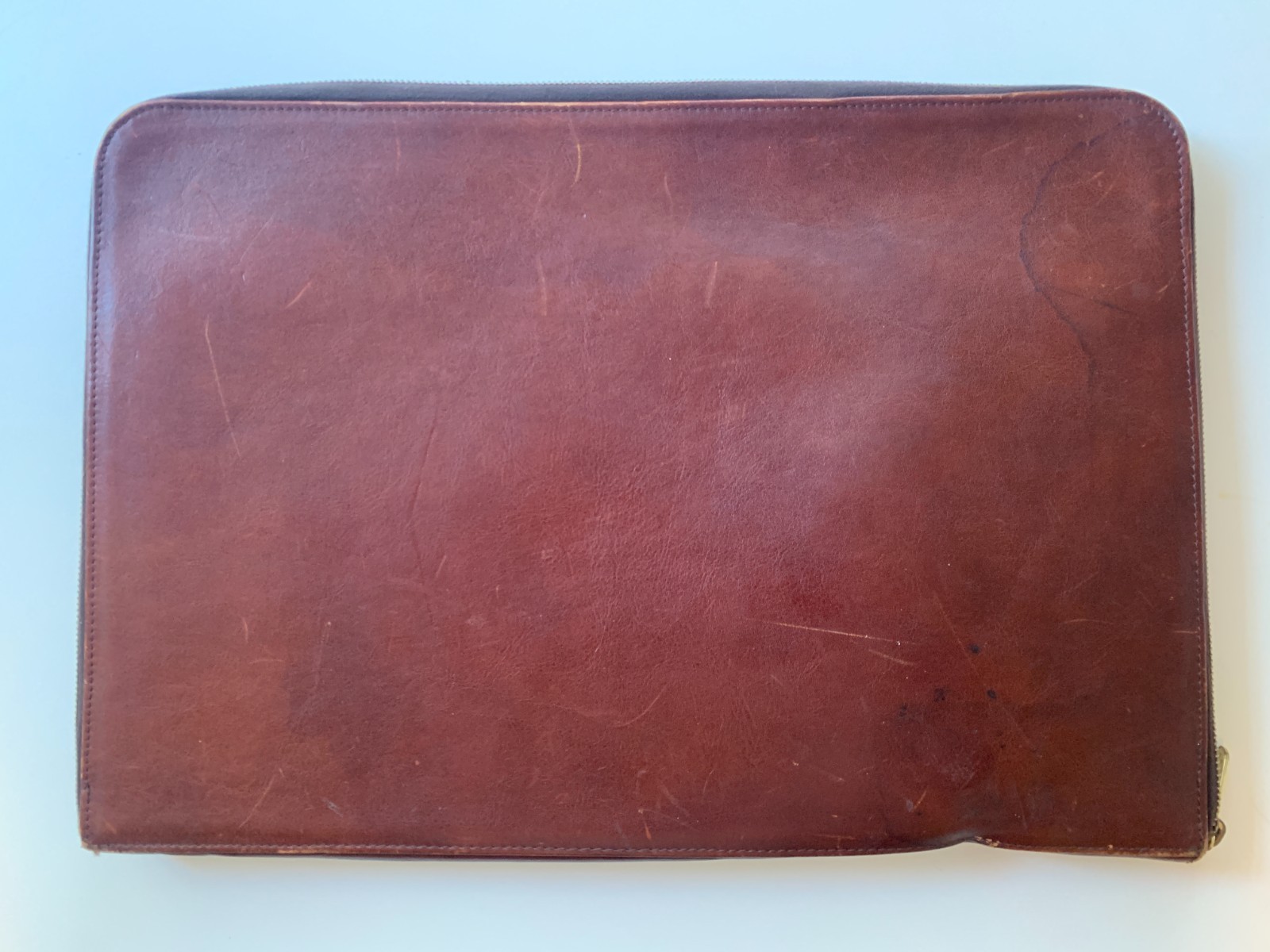 Aspinal of London - Executive Portfolio Brown Leather & Brown Suede Lining image 3