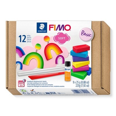 8023 10 FIMO Soft Oven-Hardening Polymer Modelling Clay - Starter Kit, Assort...
