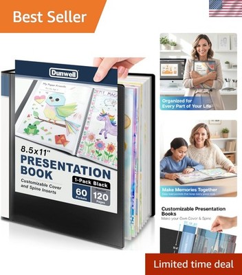 Durable Portfolio Binder with Customizable Cover   Perfect for Documents & Art